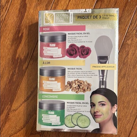 Gel Face Mask - Rose, Gold, Cucumber - Picture 2 of 7